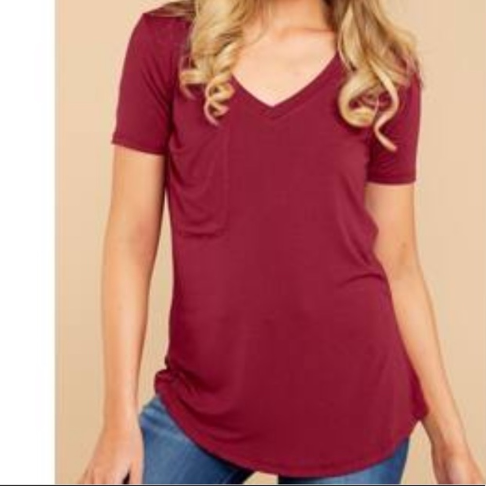 NWT sleek jersey pocket tee